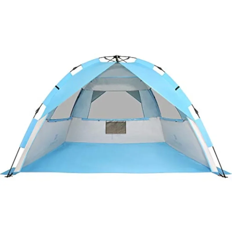 

Deluxe XL Up Beach Tent, 3-4 Persons Easy Setup Sun Shelter Canopy with UPF 50+ UV Protection Extral Wide 70.9 in