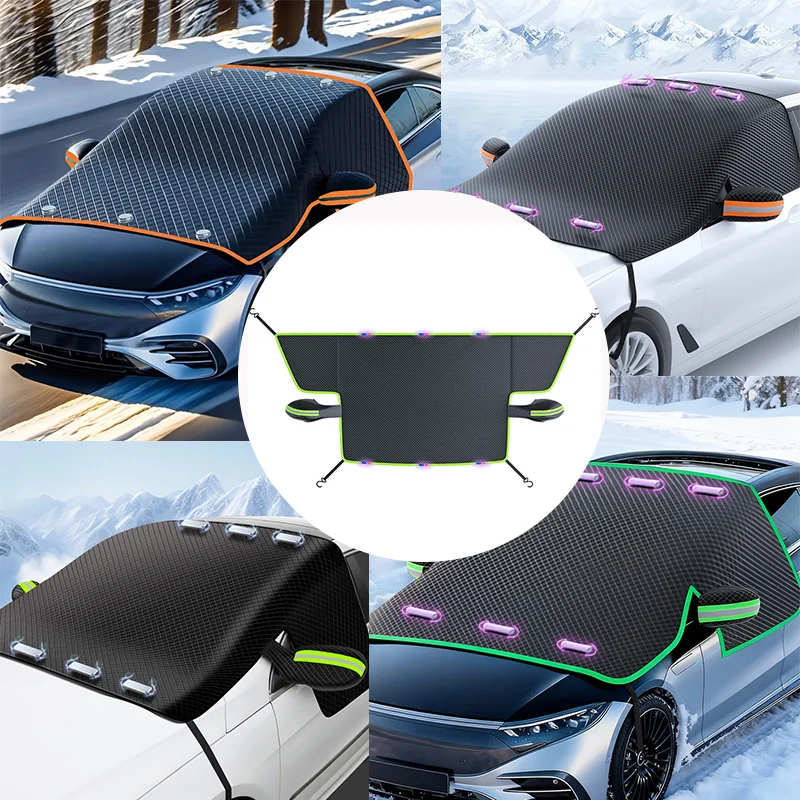 

Защитный чехол для автомобиля от снега и льда, солнцезащитный козырек на лобовое стекло, внешний защитный чехол для переднего окна, аксессуары для авто