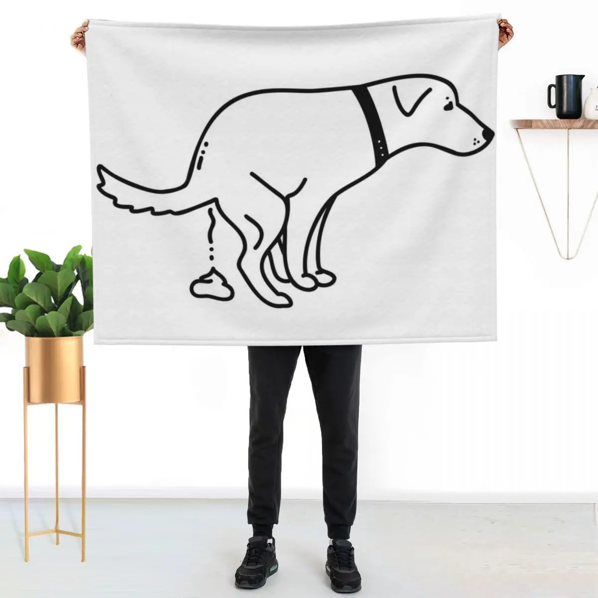

Dogs Pooping Throw Blanket Soft Warm Blanket Gift for Grandparents