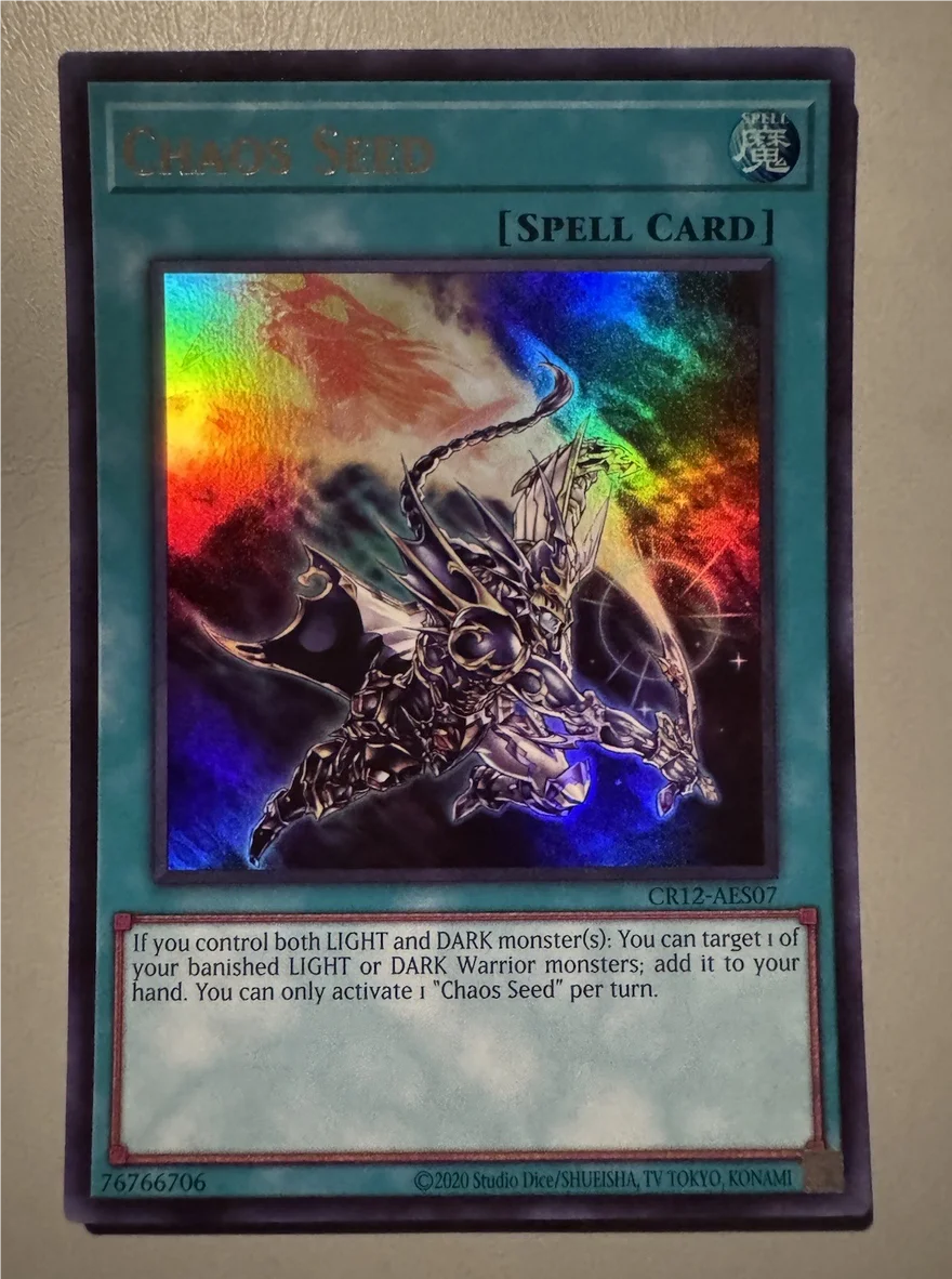 Yugioh KONAMI Duel Monsters CR12-AES07 Chaos Seed Ultra Asian English Collection Mint Card