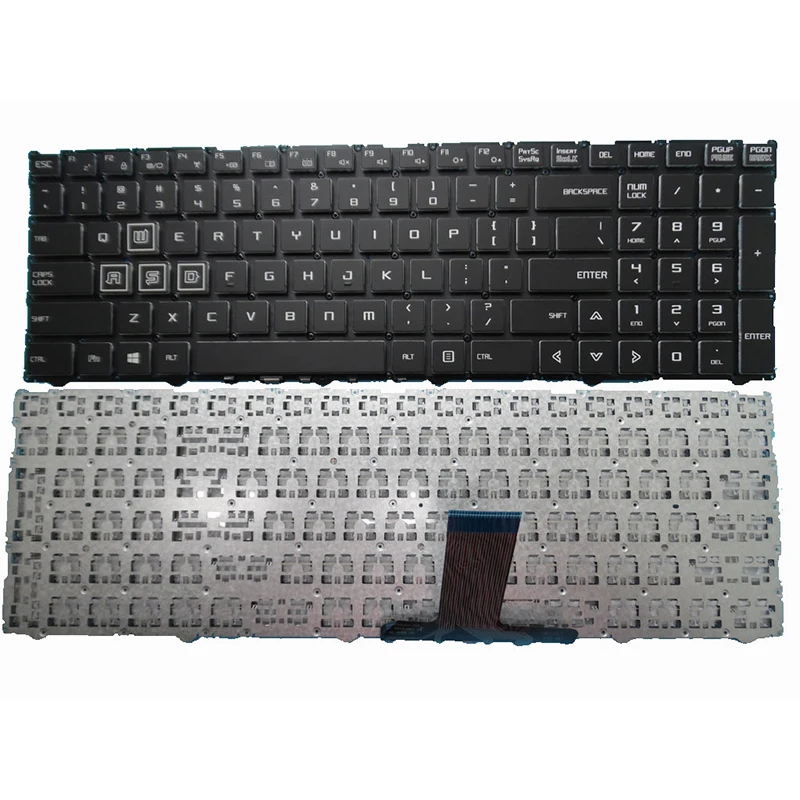 

Клавиатура для ноутбука MECHREVO Deep Sea Ghost Z1 TFM15F23USJ852 KBDR15A00C-4011 152J8520USL-A, черная без рамки, США