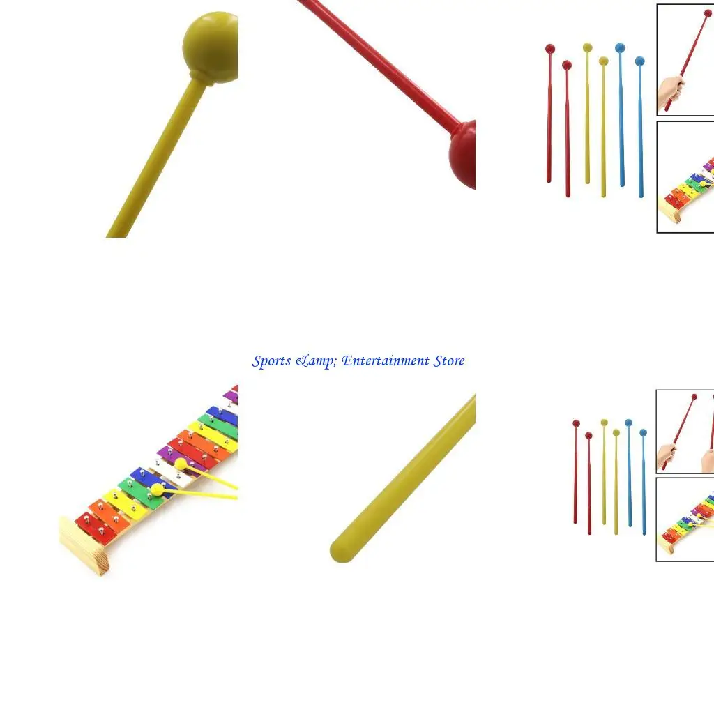G7NF 2pcs Instrumento Instrumento Mallets Entrenamiento Mallets Mallets ABS Ball Drica
