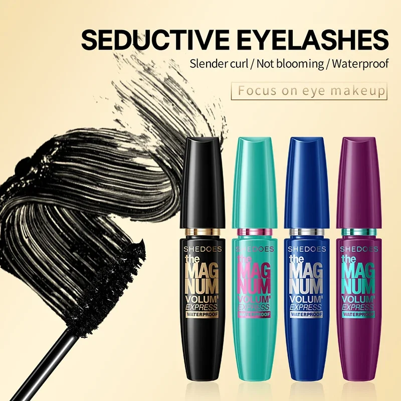 4D Black Mascara Thickening, Lengthening, Curling, Waterproof Liquid Fiber Mascara