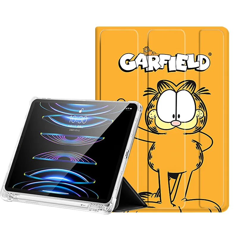 

Cartoon Garfield Case For iPad 10th Generation 10.9inch 7/8/9th 10.2inch Cover Pro20 21 12.9inch Air6 13inch Mini4/5 Tablet Case