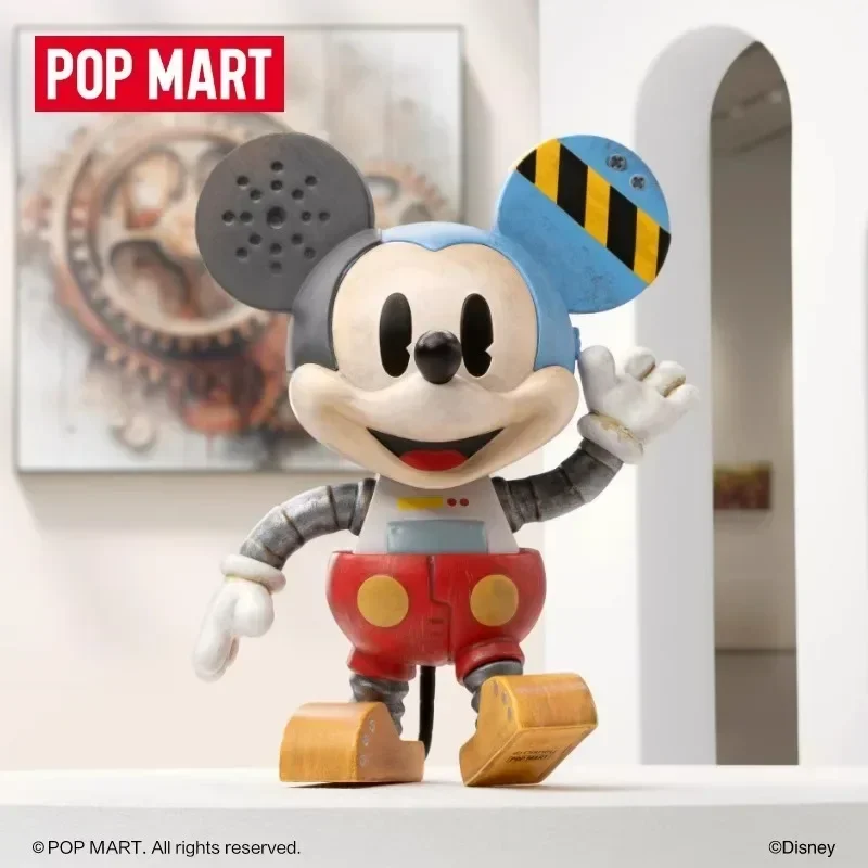 POP MART ดิสนีย์ครบรอบมิกกี้ความอยากรู้อยากเห็นไร้ขอบเขตซีรีส์กล่องตาบอดของเล่นคาวาอิอะนิเมะแอ็คชั่นฟิกเกอร์ Caixa Caja Surprise