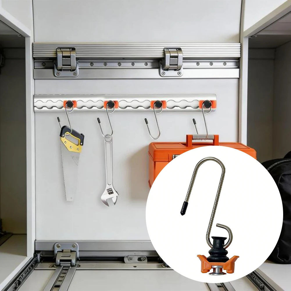 Aviation Rail Track Latch Hooks 8 Piece Set for Vans for rvs Trucks Campervans Motorhomes Trailers and Workshop Wall Mounting