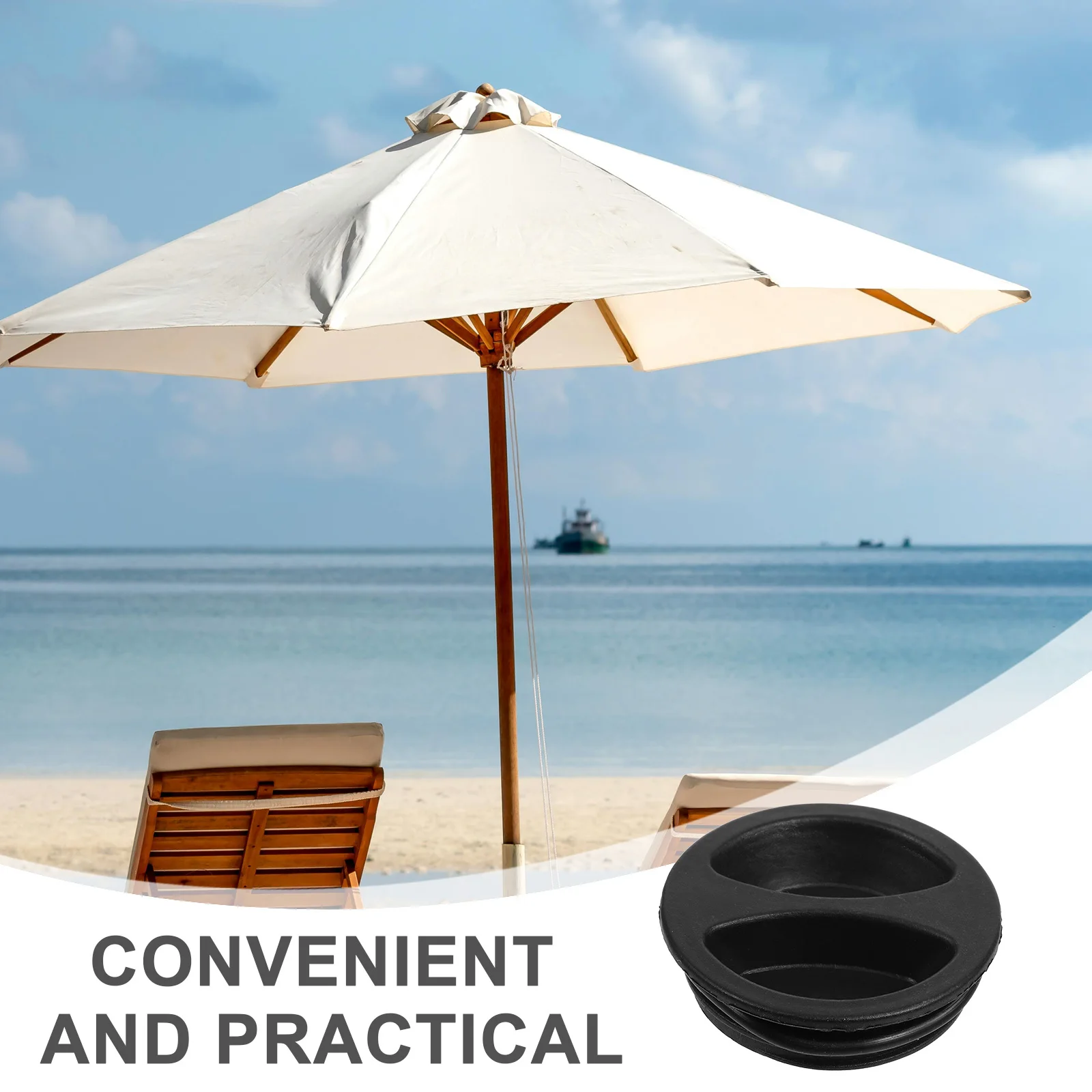 2 قطعة مظلة خارجية قاعدة غطاء ثقب الصرف الأسود منع الصدأ تراكم المياه فناء المياه شغل مظلة قاعدة الوزن