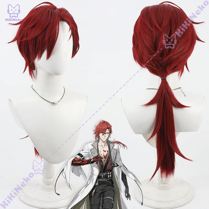 Juego Wuthering Waves Mortefi Cosplay peluca pelo largo rojo Mortefi Cosplay pelo para Comicon fiesta adultos mujeres hombres