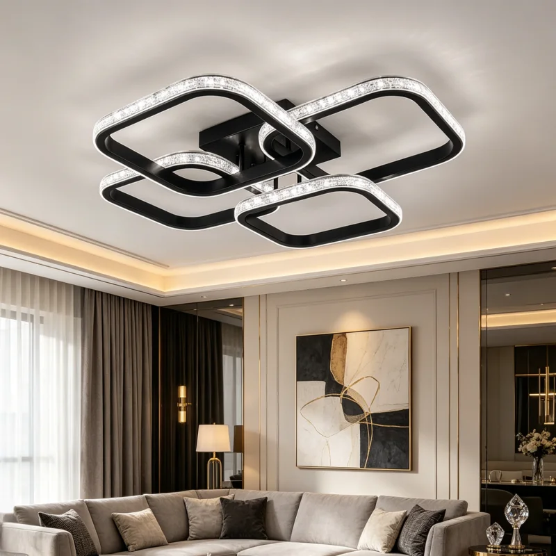 Modern LED Ceiling Lamp Three Color Dimmable  Ceiling Light 