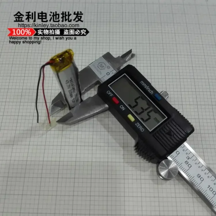 بطارية ليثيوم بوليمر جديدة 3.7 فولت، قلم تسجيل 551158، قلم قراءة نقطة 310 مللي أمبير في الساعة، قلم كاميرا، سماعة رأس لاسلكية للأغراض العامة