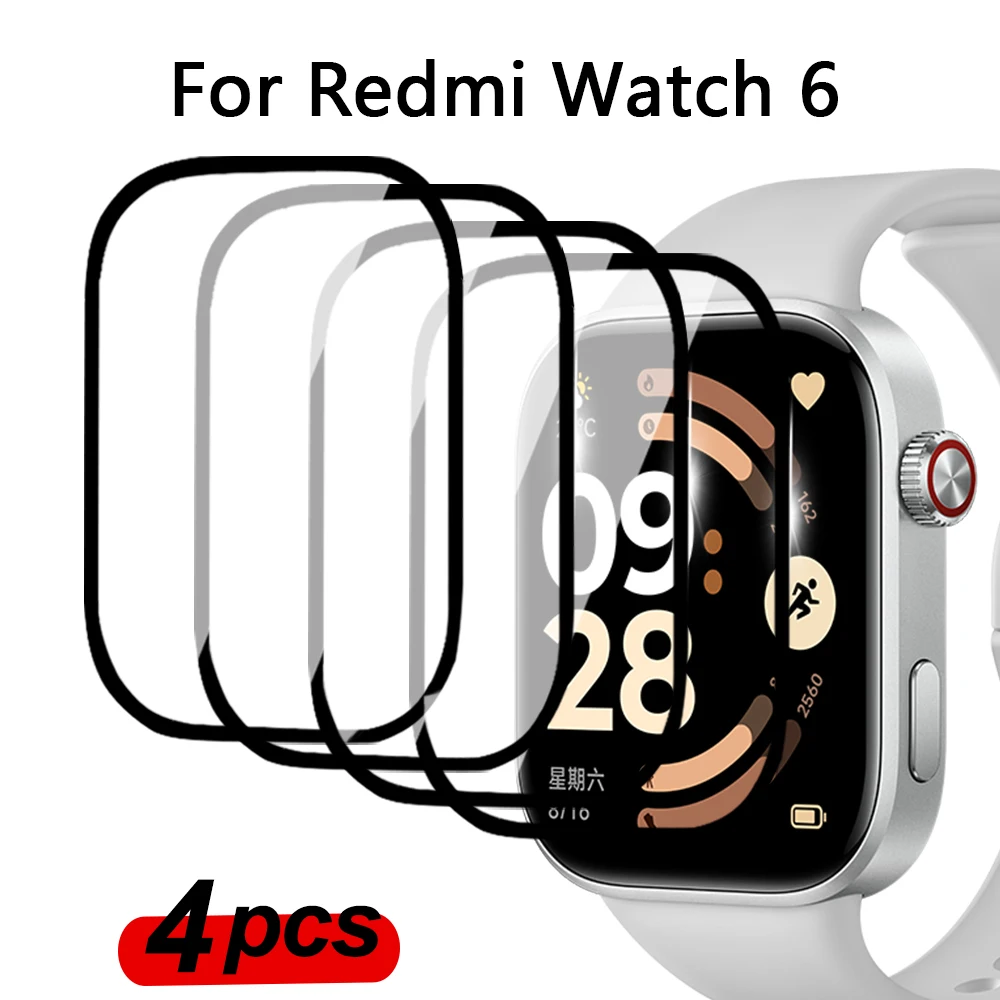 Displayschutzfolie für Xiaomi Redmi Watch 6, gebogene HD-Anti-Kratz-Folie, vollständige Abdeckung, Schutz für Redmi Watch6 Filmzubehör – Detail 9