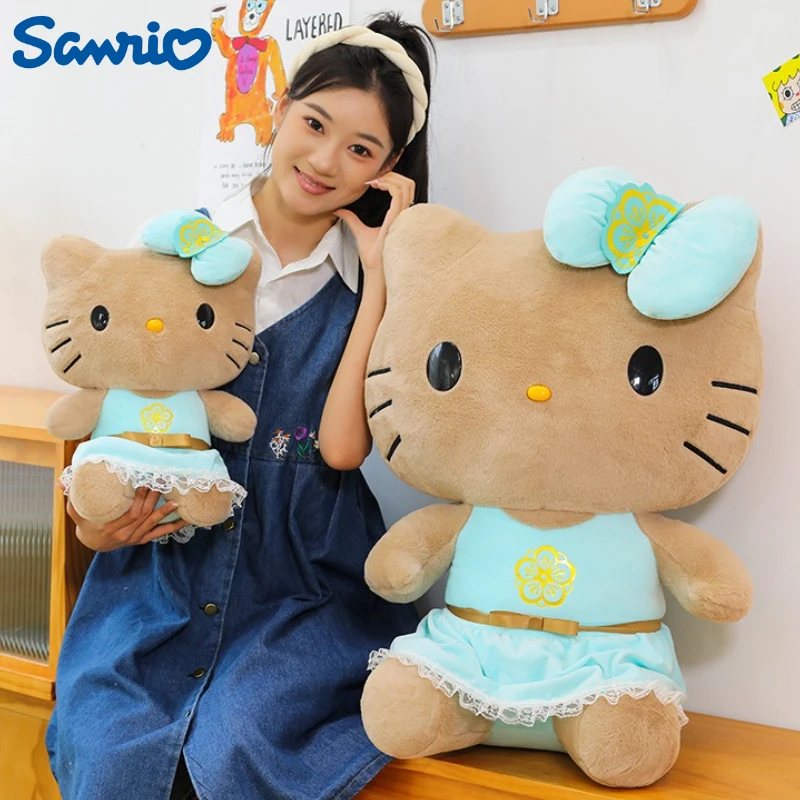 

30-70 см большой размер Sanrio Hawaii Vacation Hello Kitty плюшевые принцессы Kawaii Peluche удобная мягкая кукла детский подарок