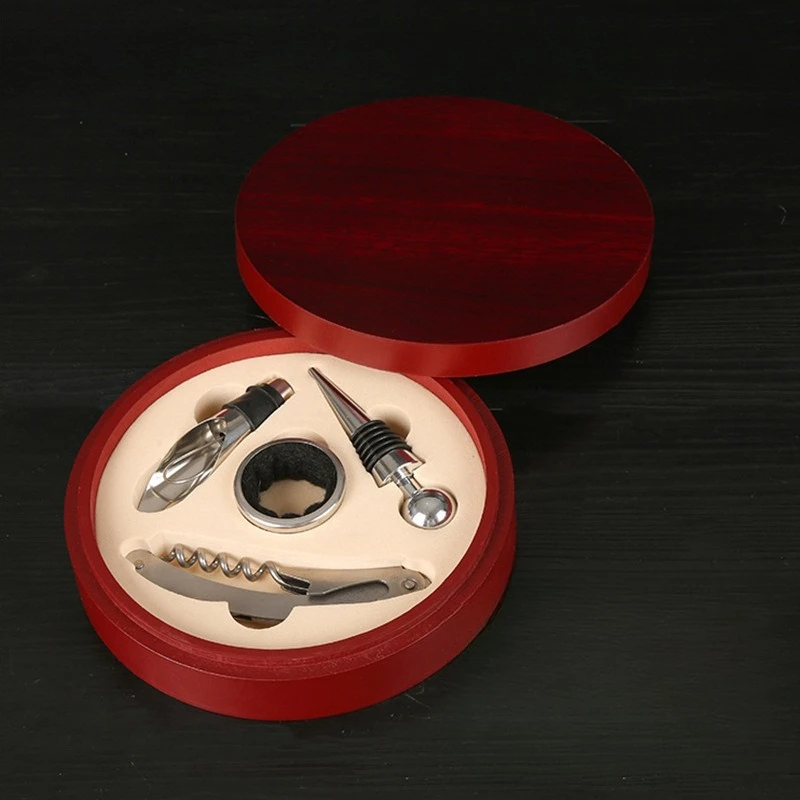 Venta caliente portátil vino tinto cerveza abridor de botellas enchufe Oring juego de tornillos de corcho caballito de mar paquete de regalo corte seguro puede herramientas de barra de cocina