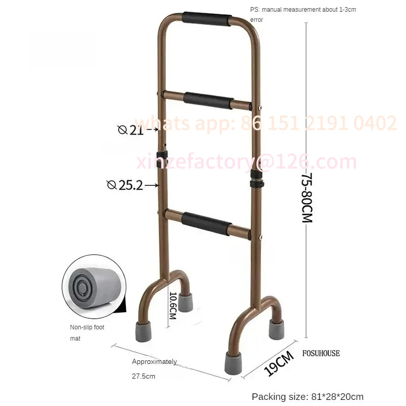 درابزين مساعد قابل للتخصيص، إطار مساعدة متنقل أوروبي، أثاث كبير من الألومنيوم الحديث، حاجز بجانب السرير مصنوع من خليط معدني لكبار السن