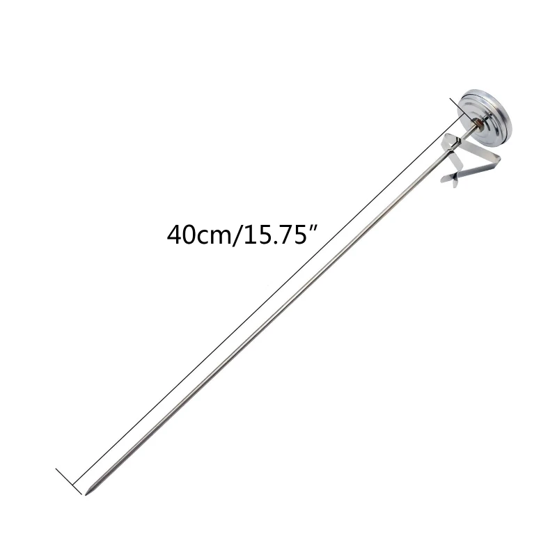 Oil Thermometer Deep Fry with Clip Candy Thermometer Long Fry Thermometer for Turkey Fryer Tall pots Beef Lamb