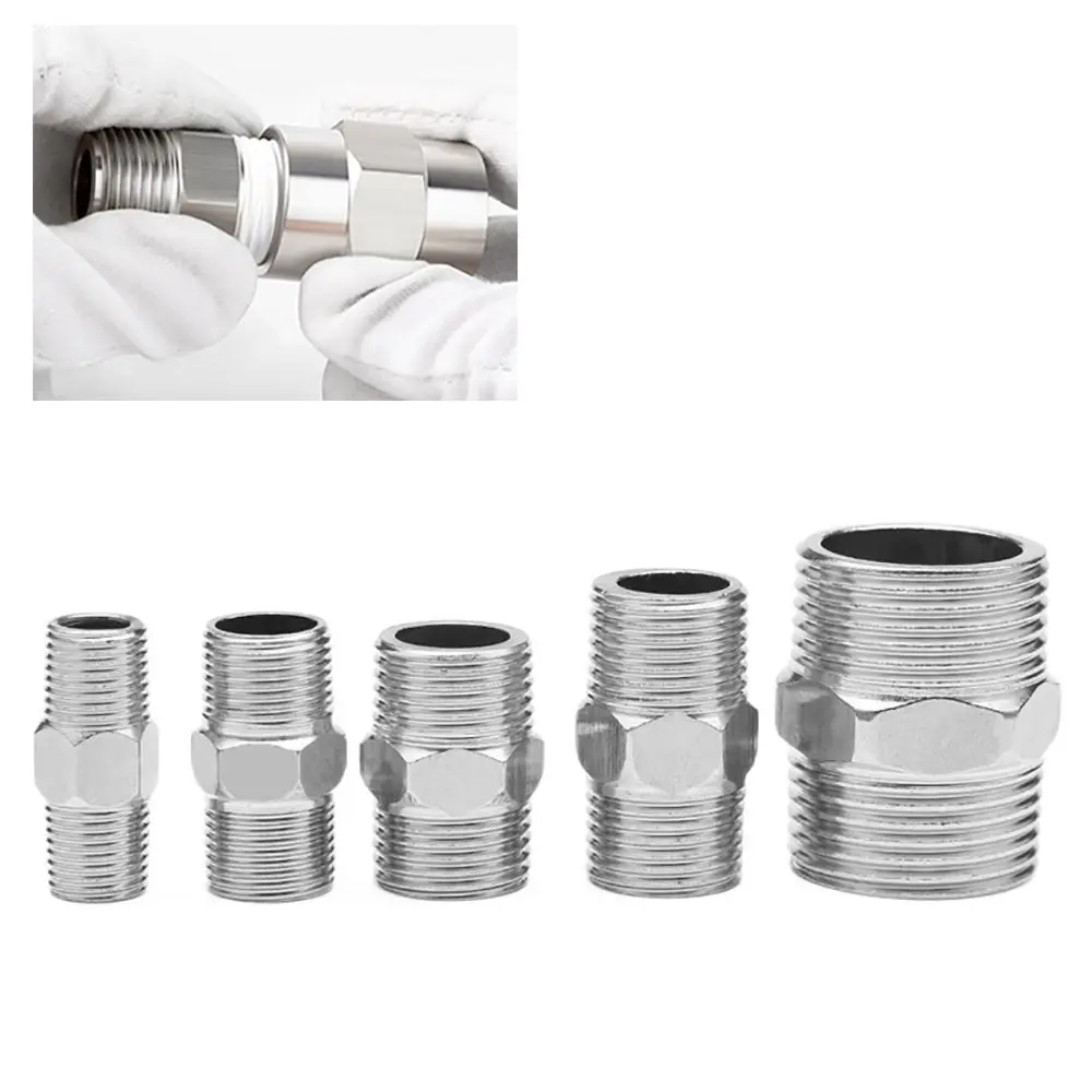 Picture 5: 201 Stainless Double Male Thread Connecter Thickened Multiple Specifications Stainless Steel Hex Nipple Hex Nipple Union
