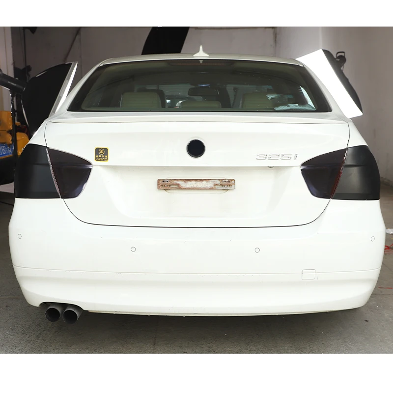 

4Pcs For BMW 3 Series E90 2005-2008 Car Smoked Rear Tail Light Decor Cover Taillight Lamp Trim Garnish Lamp Hoods Accessories