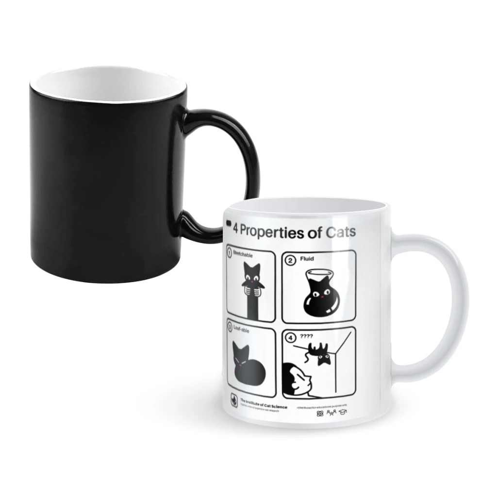 

4 Properties of CatsCoffee Mugs And Mug Creative Color Change Tea Cup Ceramic Milk Cups Novelty Gifts