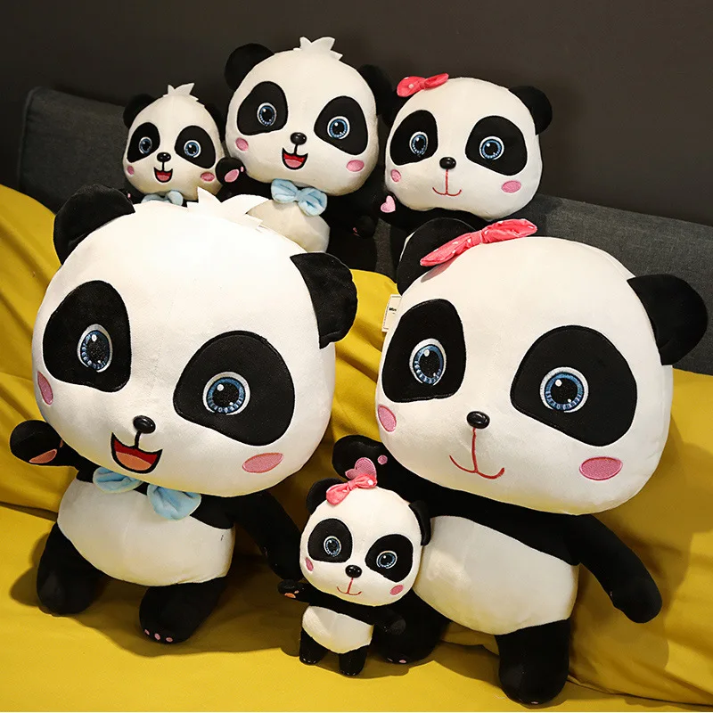 Peluche de bebé de 22/30/50cm, Babybus Panda Kiki Miu, peluches suaves y cómodos, regalo de cumpleaños para niños