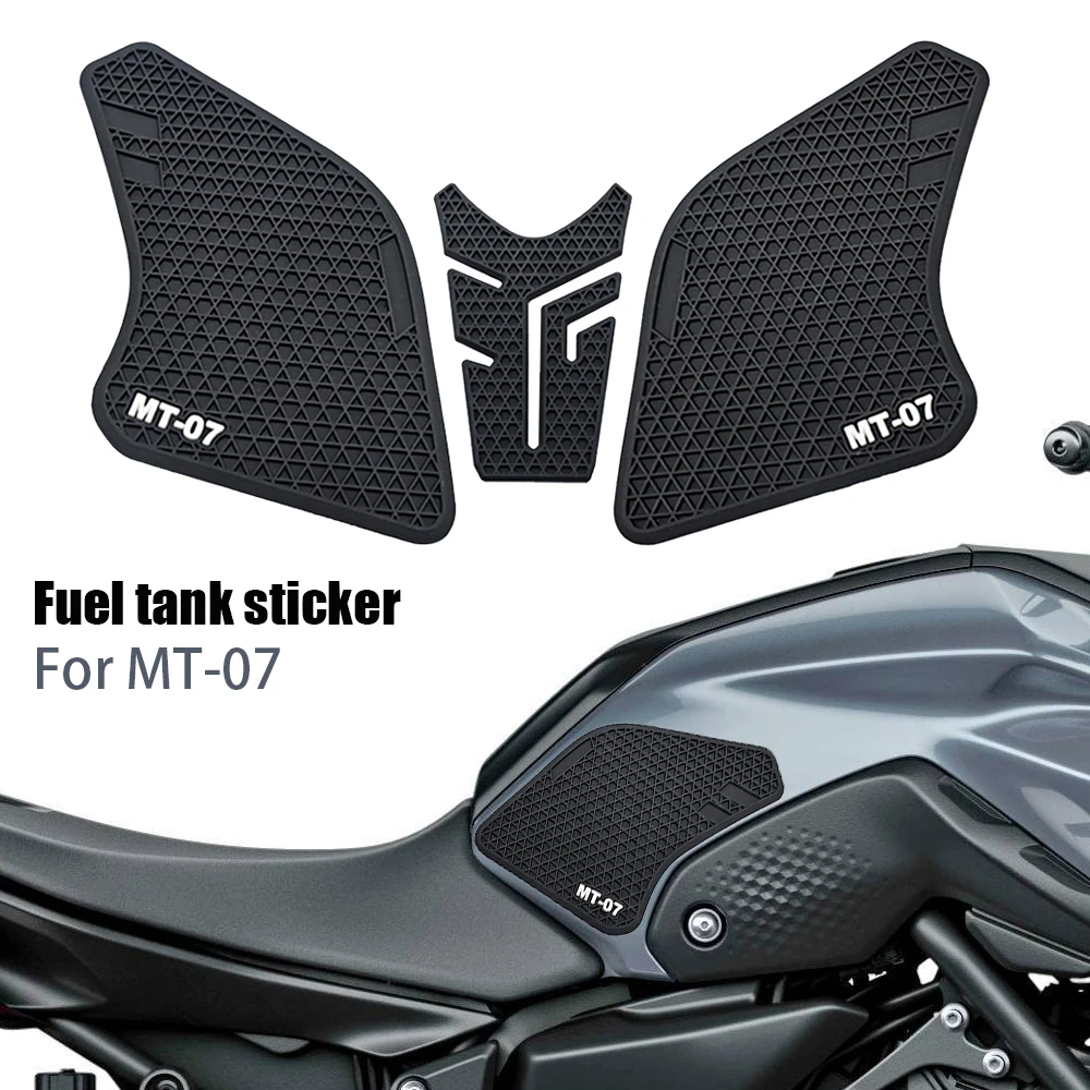 For Yamaha MT-07 MT07 2021 2022 Motorcycle Fuel Tank Pad Protector Sticker Decal Fuel Tank Knee Pad