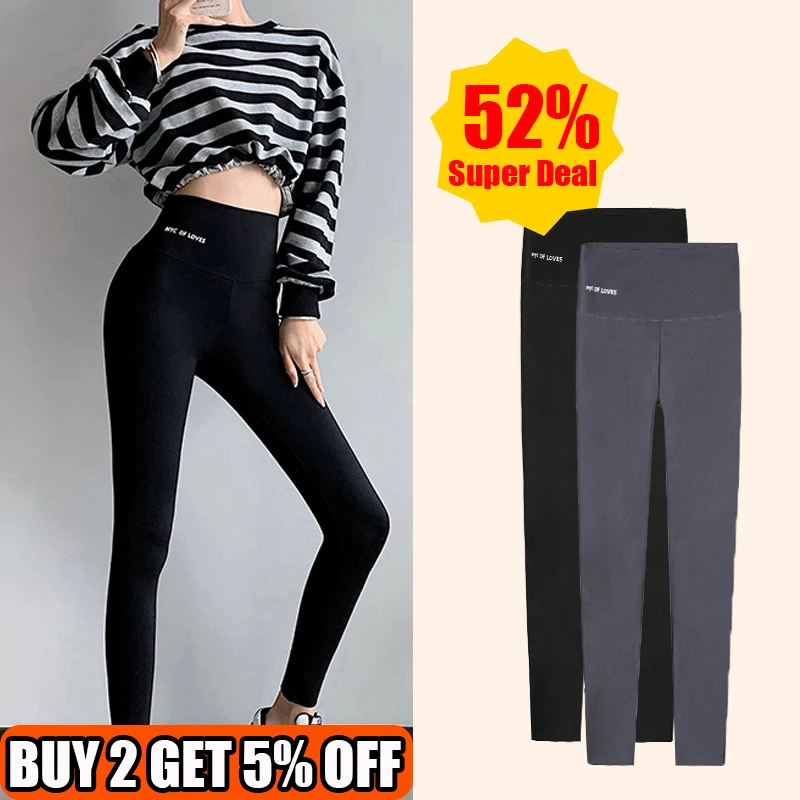 High Waist Sports Leggings for Women Korean Fashion Streetwear Capris Seamless Compression Tights Female Gym Fitness Yoga Pants