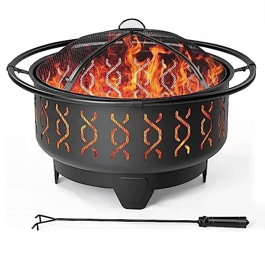 Nordic Iron Garden Fire Pit for Outdoor Heater Campfire Stand Spherical Outdoor Courtyard Creative Leisure Winter Heating Stoves