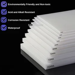 Thickness 1-10mm White Polypropylene Board 100x100 105x148 100x200 200x200 148x210 210x297mm Food Grade PP Plastic Sheets Plate