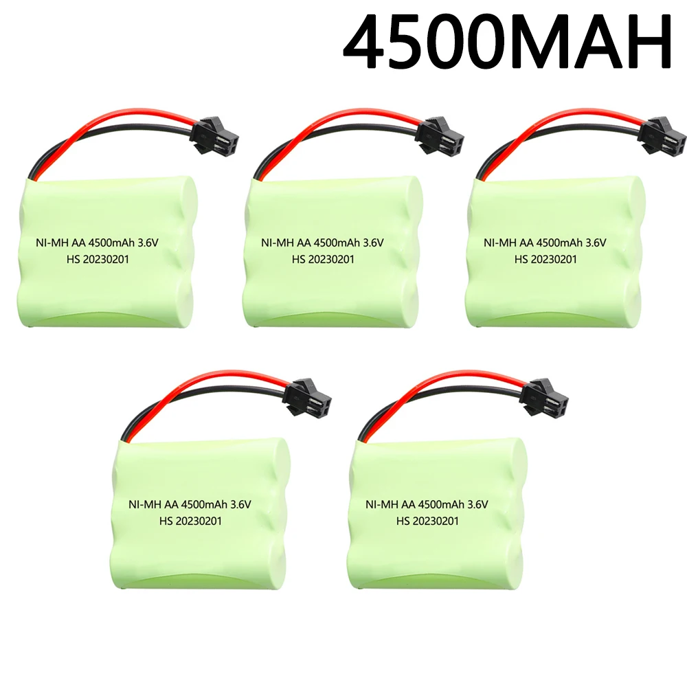 3.6V 4500mAh NiMH Battery For Rc toys Cars Tanks Boat Gun AA 3.6 v nimh AA battery for rc car toy boat model SM Plug