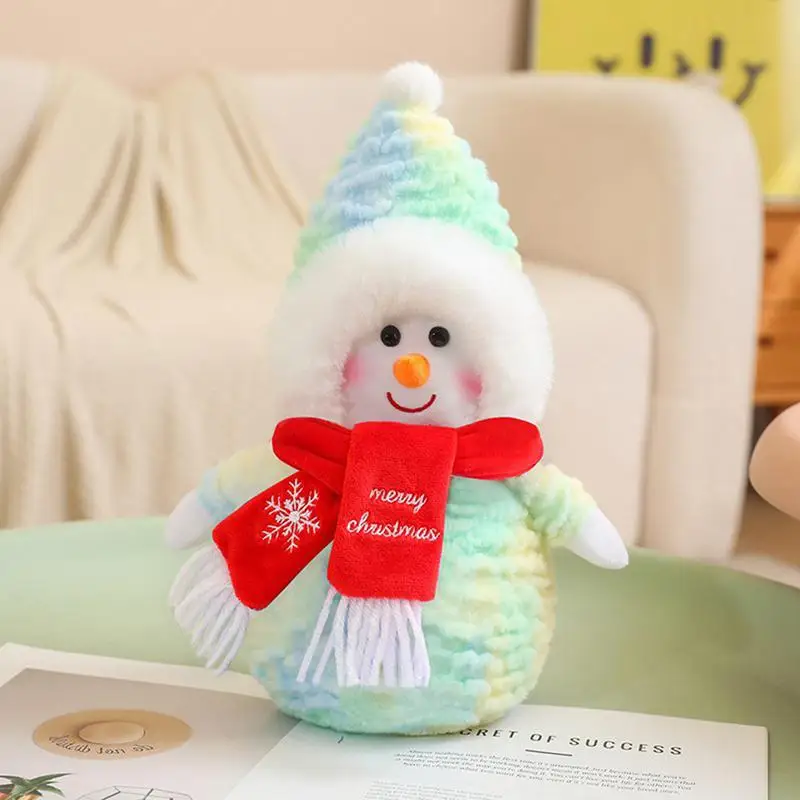 Boneco de neve boneca bonito macio natal boneco de neve brinquedos de pelúcia colorido natal boneco de neve simulação para crianças adultos meninas e meninos