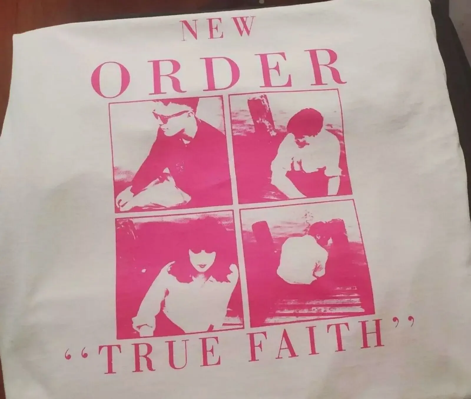 New Order True Faith Graphic Band T-Shirt White Gift Fans Music S-5XL