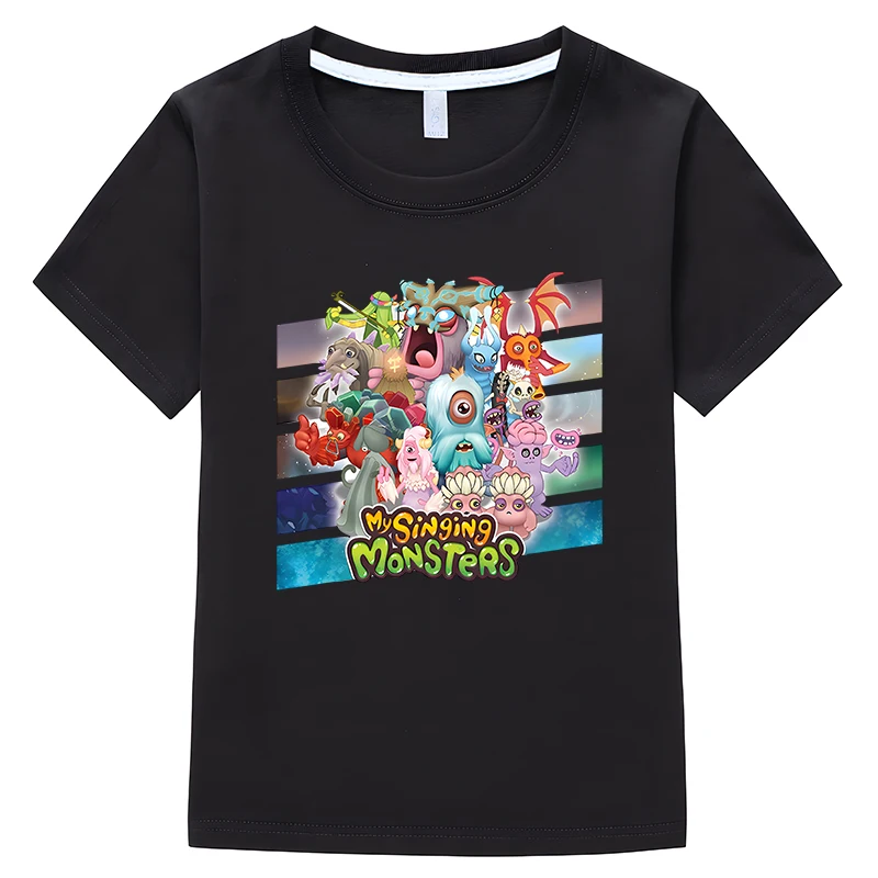 My Singing Monsters Kids Cute t shirt for kids boy 10 years 100%Cotton Short sleeve Tops Boys girls clothes y2k Anime T-shirt