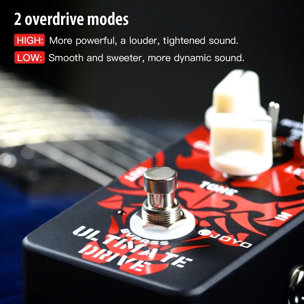 JOYO Electric Guitar Effect Pedal JF-02 Ultimate Drive Overdrive Between Distortion and Overdrive Guitar Pedal True Bypass
