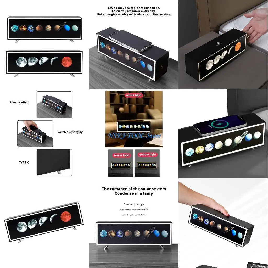 

L8RC Ночной светильник с регулируемой яркостью, мягкий свет, портативное прикроватное украшение