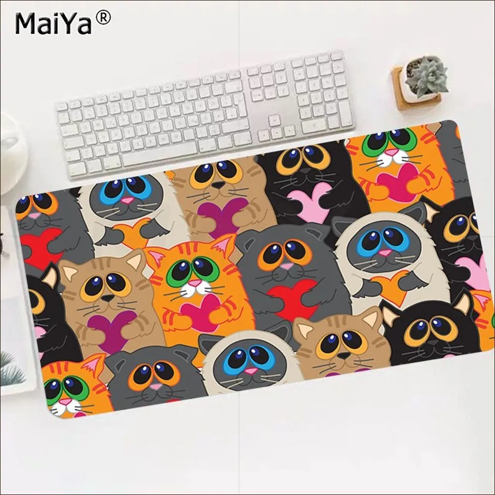 Cartoon Cat Mousepad Beautiful Durable Rubber Mouse Mat Pad Size For CSGO Game Player Desktop PC Computer Laptop