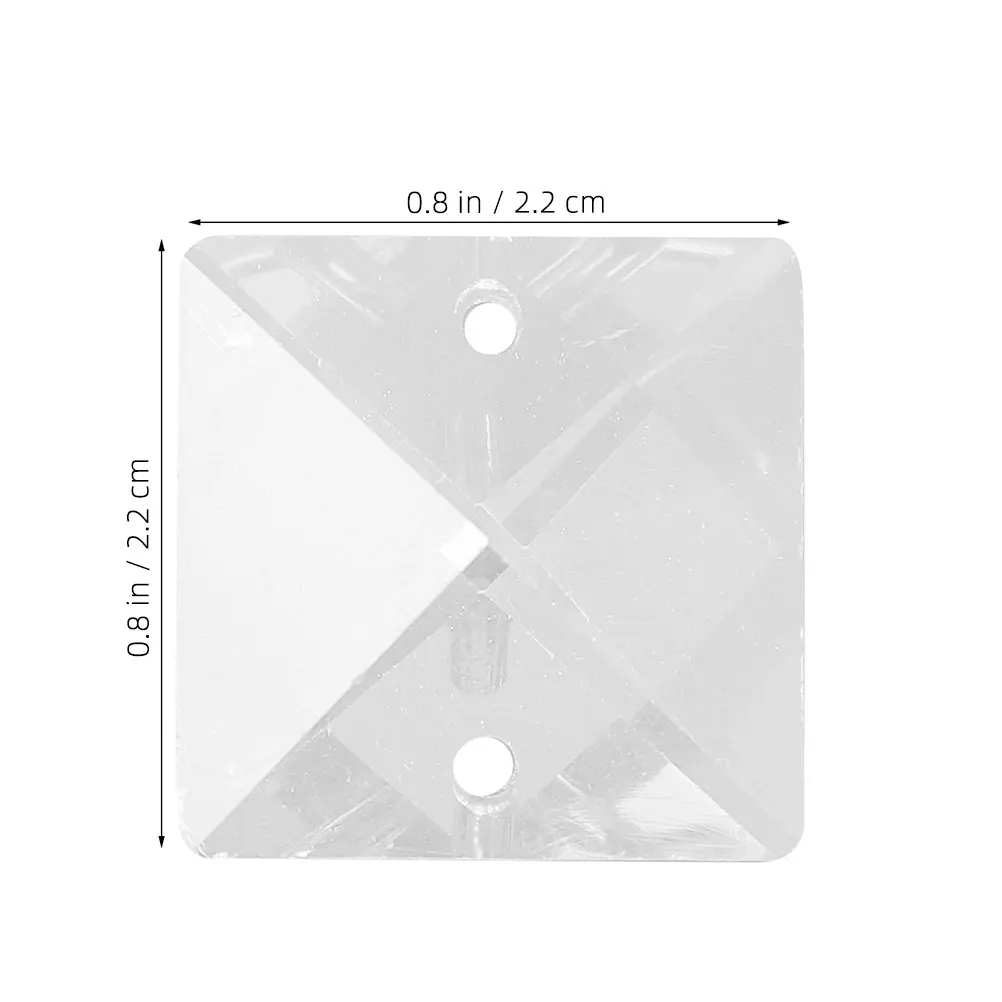 10Pcs Square Acrylic Ceiling Light Beads Mini Pendant Hanging Ornaments Lighting Decor Accessories for DIY Crafts Home Use