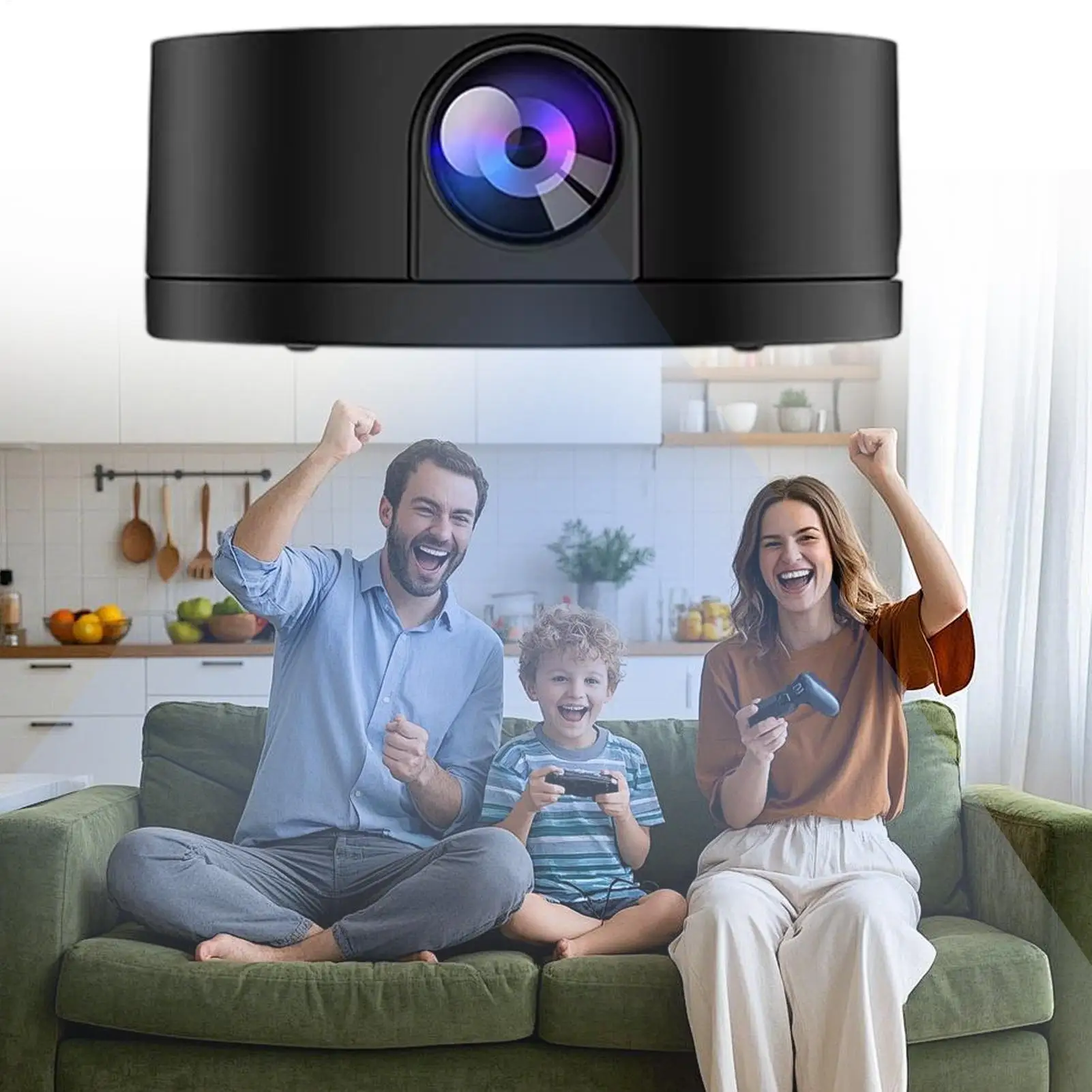 홈 보안 모션 감지를위한 보안 카메라 HD 카메라 실내 실외 야간 보육 기숙사를위한 무선 지능형 모니터