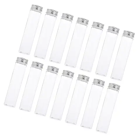 20pcs Flat Bottom Test Tubes 110Ml Clear Plastic Storage Vials Durable Lab Bottle For Scientific Experiments Travel Snacks