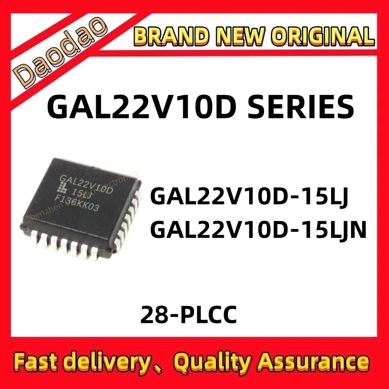 

Gal22v10d-15lj GAL22V10D-15LJN GAL22V10D IC chip 28-PLCC programmable logic new original