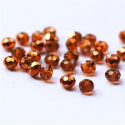 Isywaka Ran Orange Color 4*6mm 50pcs Rondelle Austria faceted Crystal Glass Bead Loose Spacer Bead for Jewelry Making