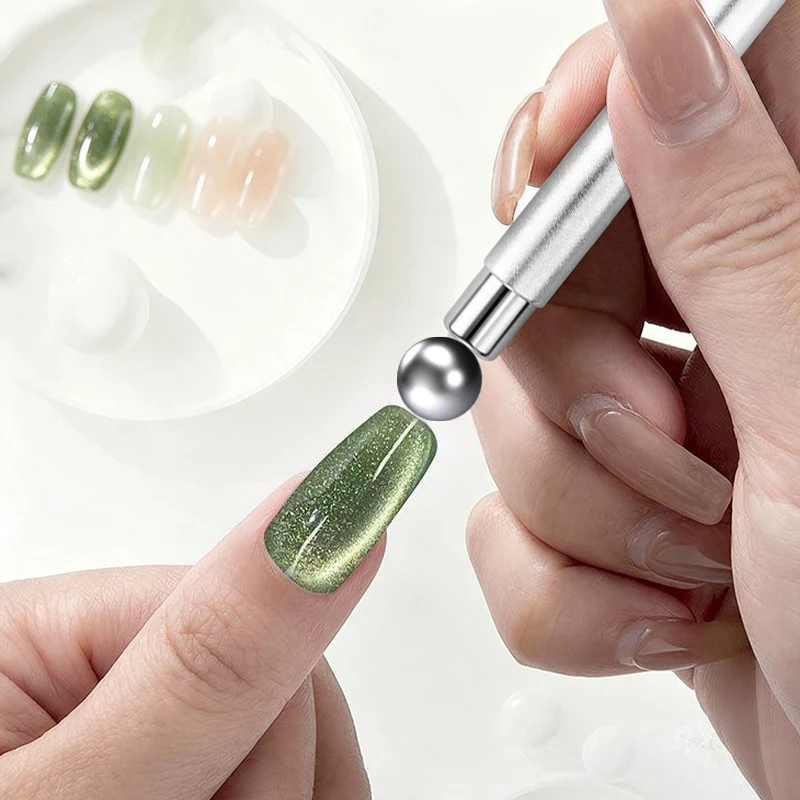 1 Stück Nagelkunst 3D Katzenaugen-Effekt Magnetstift Doppelkopf Stark Magnetisch für UV-Gel-Lack Maniküre DIY Heimsalon Schönheitswerkzeuge – Detail 3
