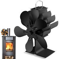 Log Burner Fan 5 Blades Wood Burning Stove Fan Heat Powered Fireplace Fan Eco Fans Friendly Circulation for Wood