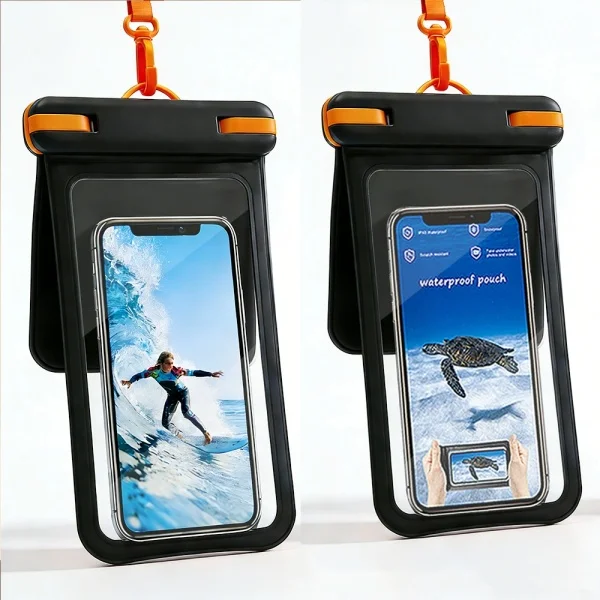 Dual Compartment Waterproof PVC Waist Bag Touch Screen Pouch for Phone Keys Cards Beach Swim Drift Outdoor Water Sports view 5