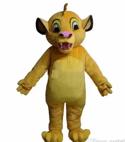 New Adult Best Sale Foam yellow little lion Fancy Cartoon Mascot Costume Plush Christmas Fancy Dress Halloween Mascot Costume