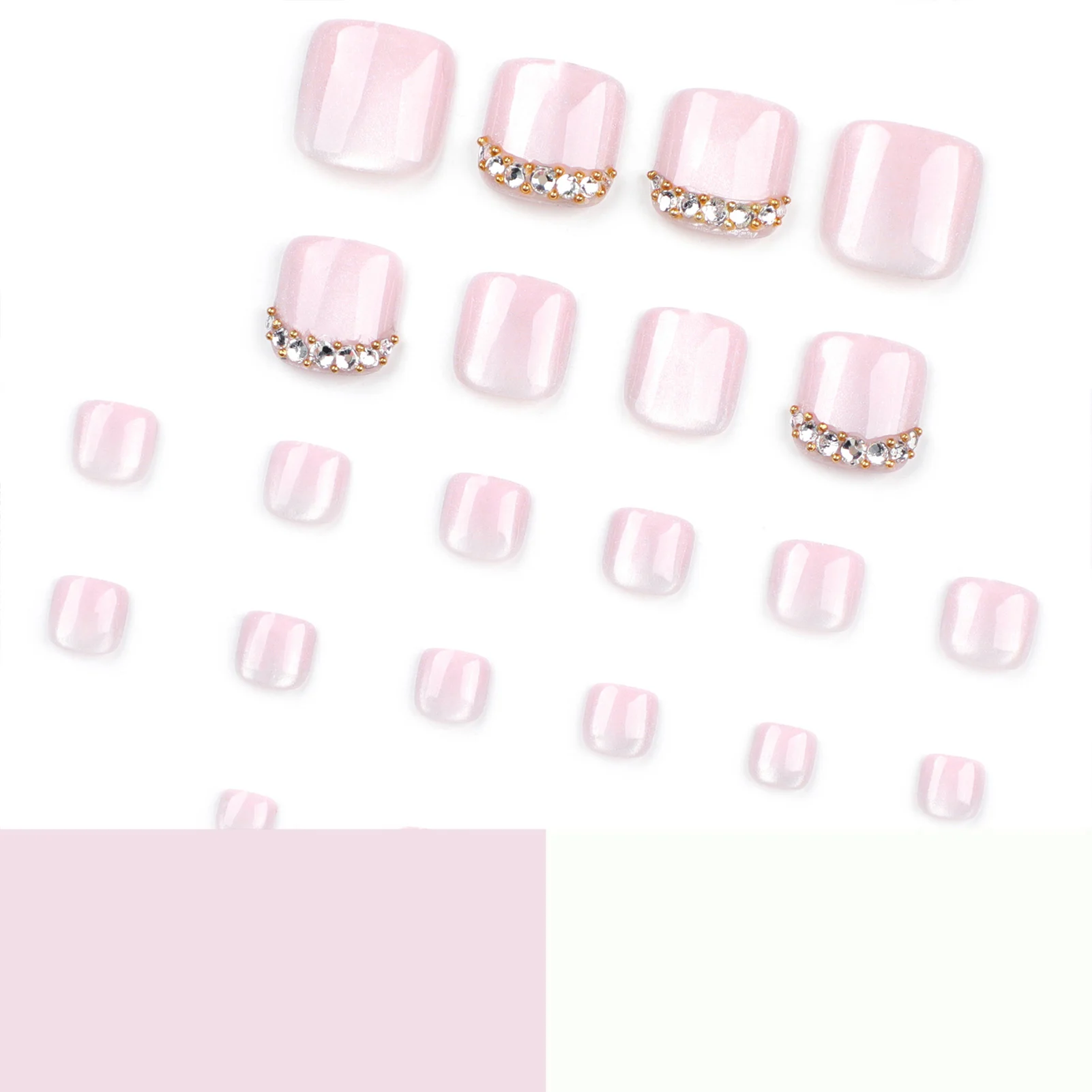 Roze Nep Teennagels Met Volledige Glitter Charmant Comfortabel Om Manicure Nagels Te Dragen Voor Vrouwen En Meisje Nagelsalon