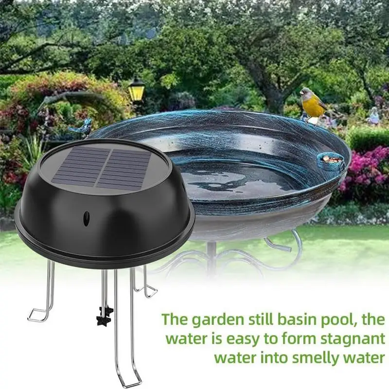 Bird Bath Agitator 0.5W Solar Powered Water Agitator For Decor Pond Fountains Garden Pumps Round Shaped Bubbler Pool Decoration