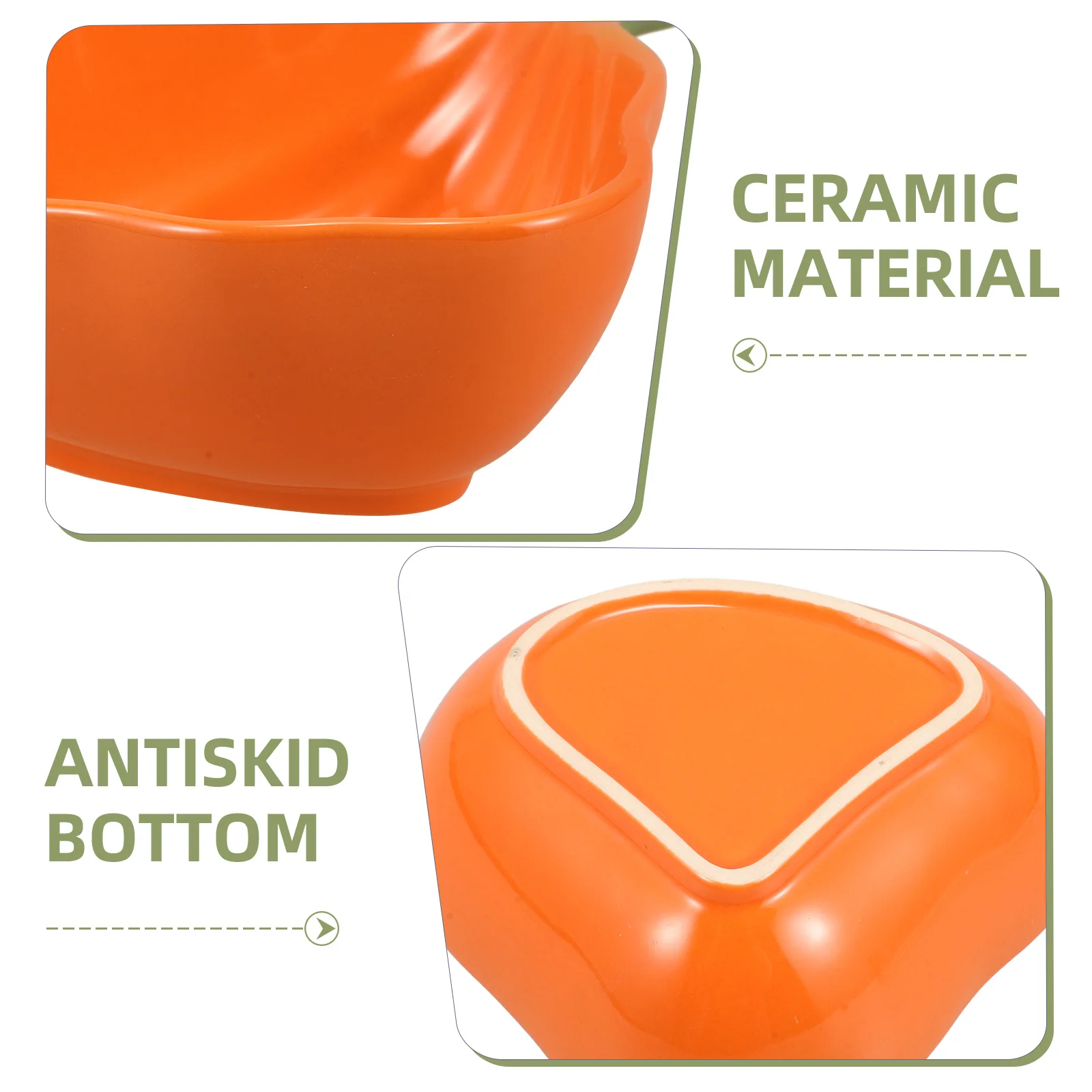 

Adorable Ceramic Pumpkin Shaped Bowl Compact Fruit Salad Dessert Container Wear Resistant Kitchen Tableware Accessory