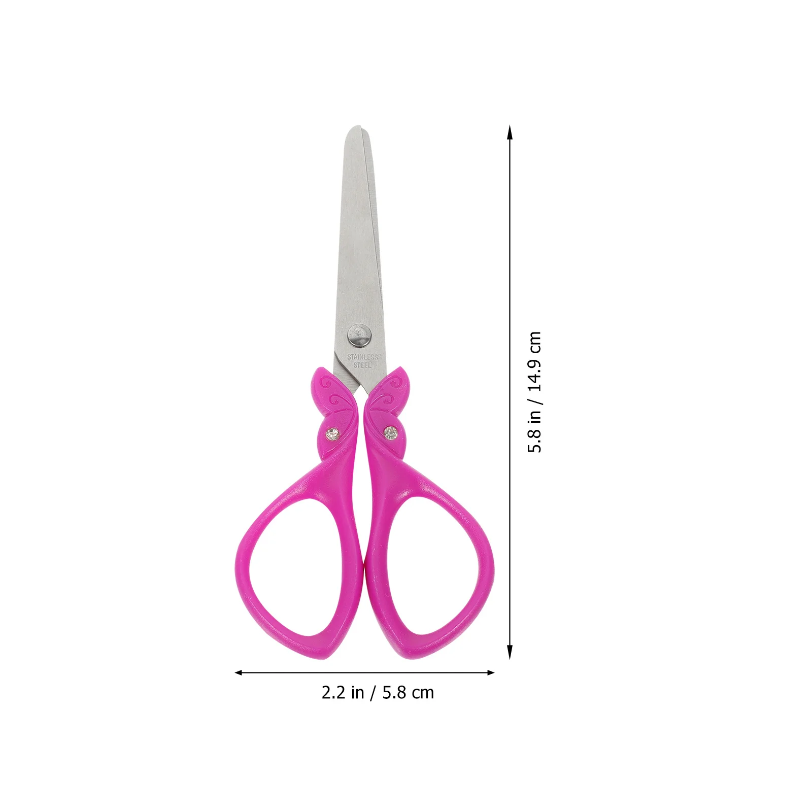 Handicraft Safe Scissors Rounded Head Scissors for Paper Cutting Craft Preschool Training Students Office Supplies