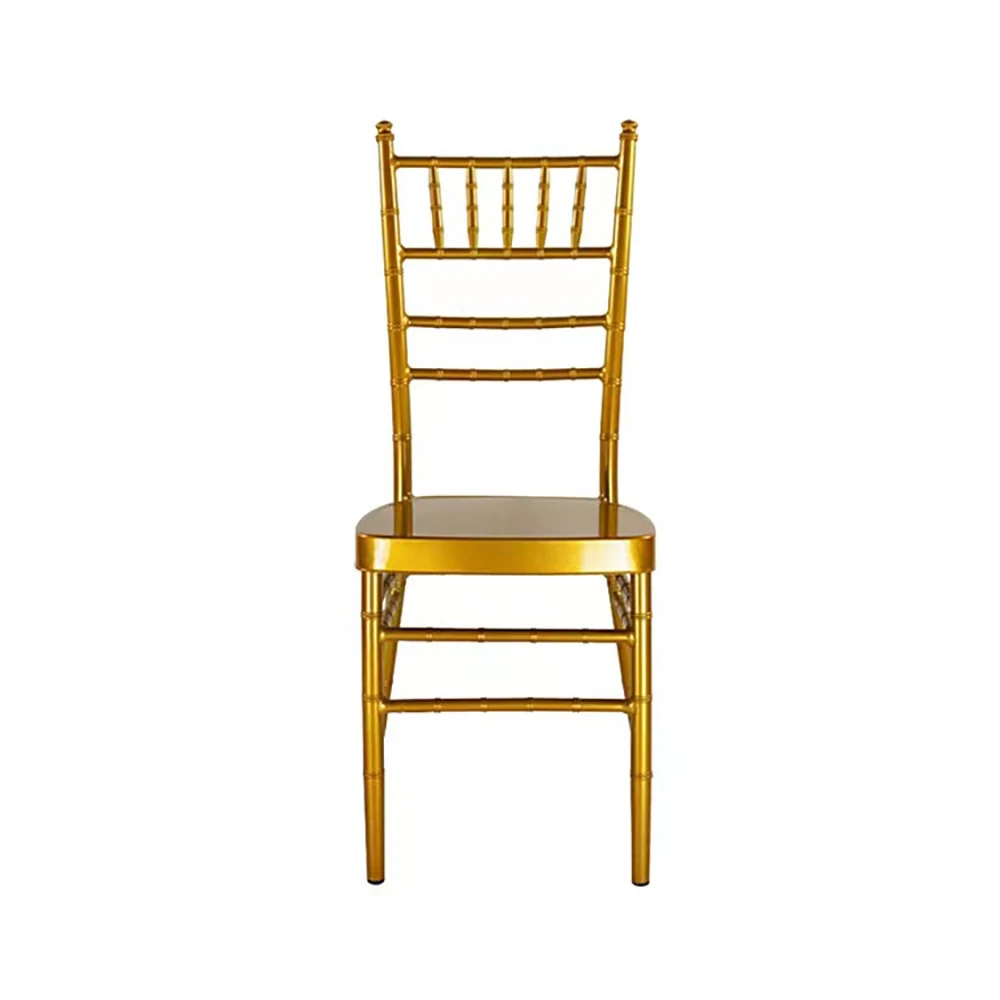 100pcs High Quality Stackable White Gold Banquet Wedding Chiavari Chair Event Chivari Tiffany Chairs