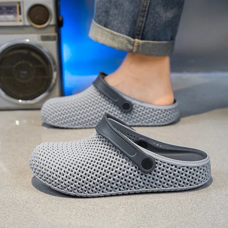 Summer Designer Slippers Man Hollow Out Beach Shoes For Men Comfortable Breathable Men's Clogs Outdoor Platform Casual Sandals