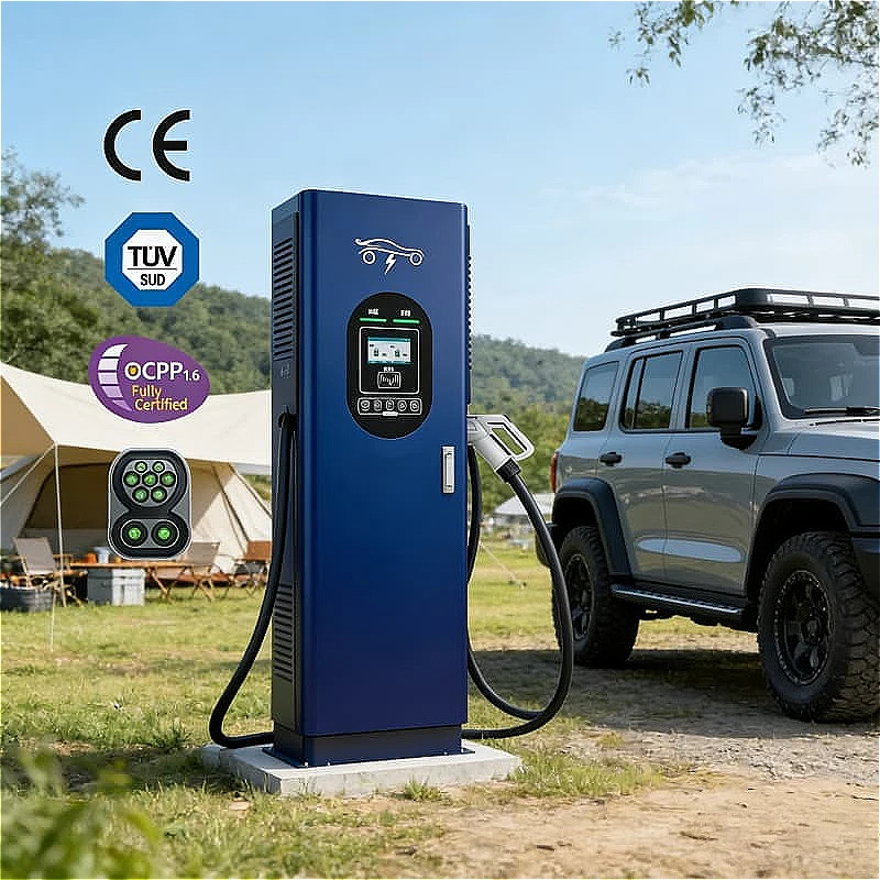 High Efficiency Dual Gun DC Fast Charger 120kW 200kW CCS2 Electric Vehicle Charging Station for Bus Depot Truck Stop Customized